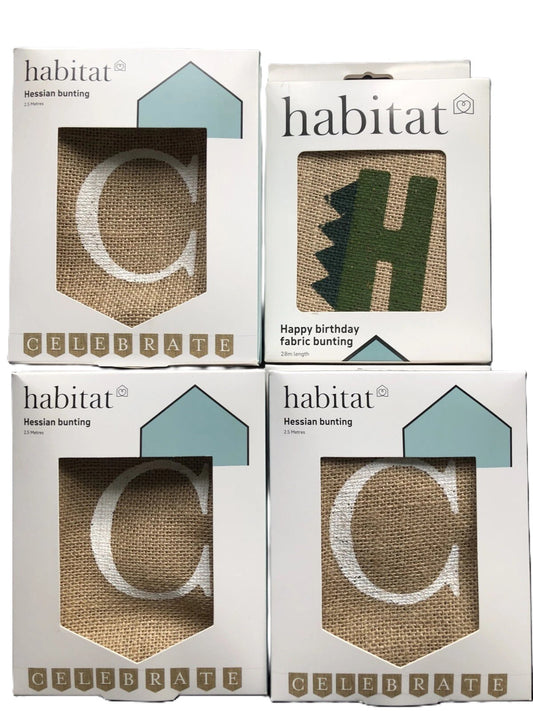 Habitat Celebrate Happy Birthday Hessian Bunting Lot Of 7