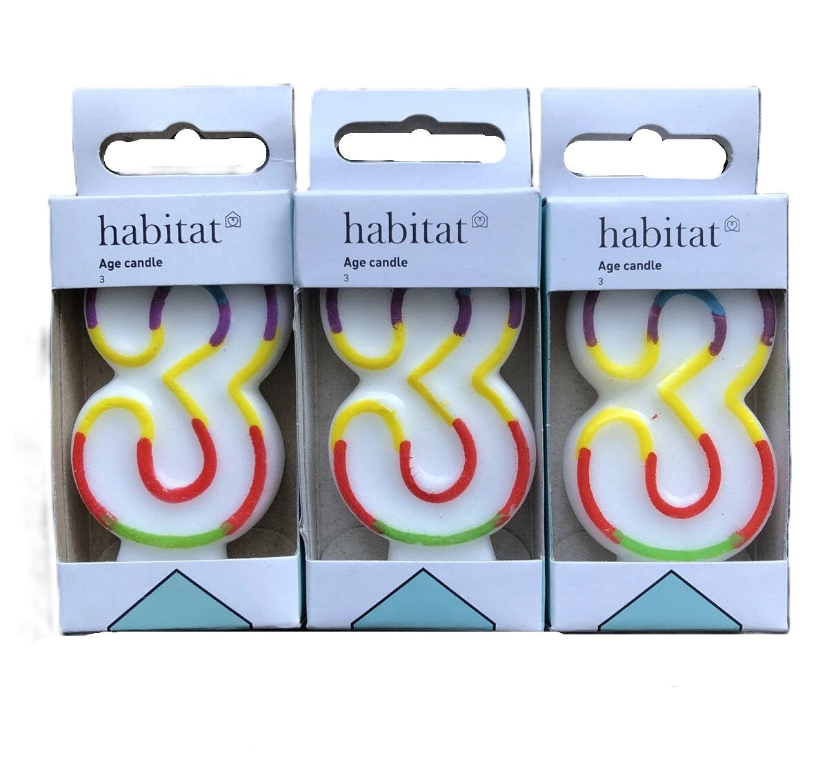 Habitat Birthday Cake Number Candle Lot 34 In Total