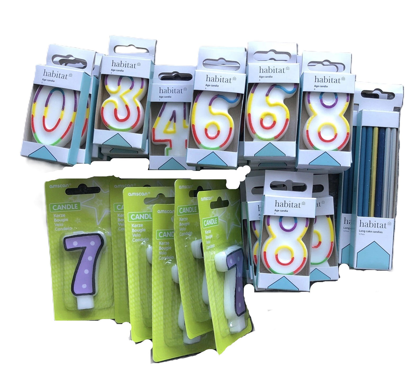 Habitat Birthday Cake Number Candle Lot 34 In Total