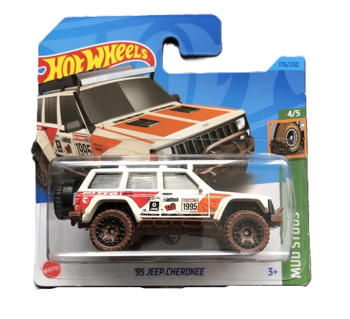 Hot Wheels ‘95 Jeep Cherokee Mud Studs (4/5) HKL02 (176/250) 1:64 Scale