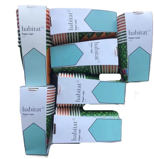 Habitat Dinosaur Themed Paper Cups Pack Of 10 - 7 Sets (70 Cups)