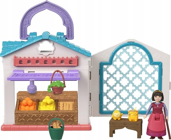 Disney's Wish Dahlia’s Rosas Market Small Doll Playset HRH74 Portable Set