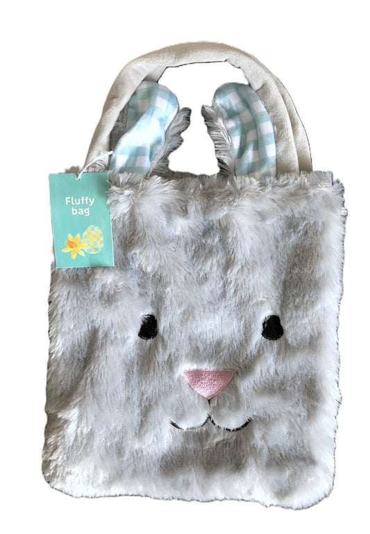 Home Easter Fluffy Grey Bunny Bag