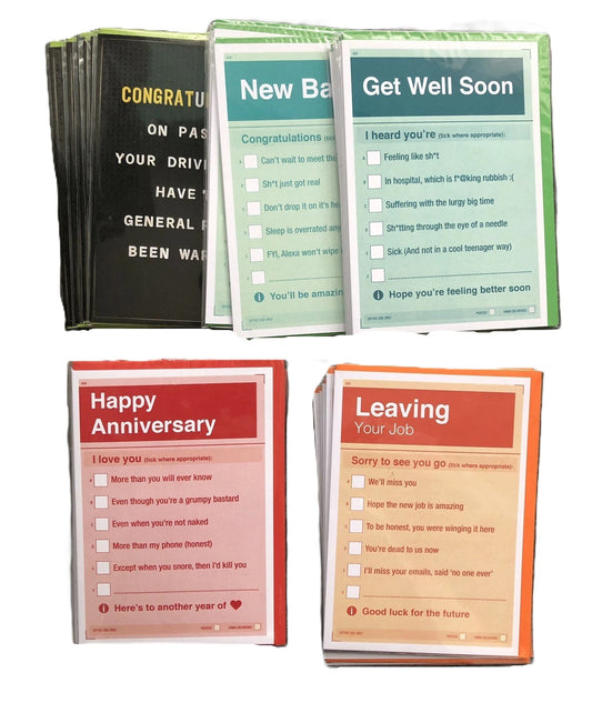 Brainbox Candy Greeting Cards Various Occasions Funny Cheeky Rude Bundle Lot of 30