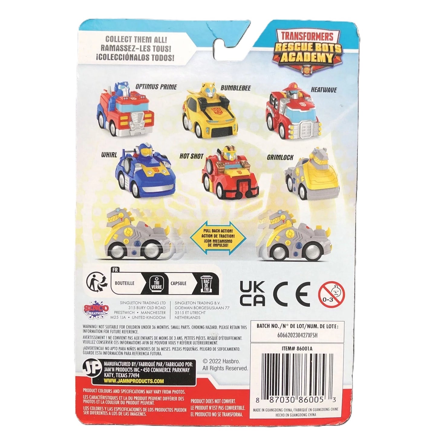 Transformers Pull Back 3'5' Rescue Bots Academy - Grimlock
