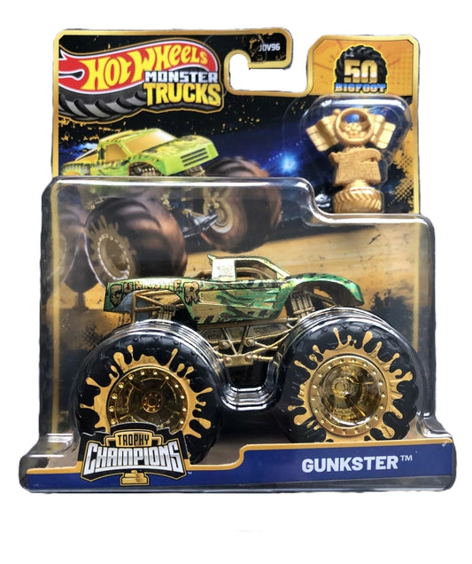 Hot Wheels Monster Trucks Gunkster Trophy Champions 50 Bigfoot JDV96
