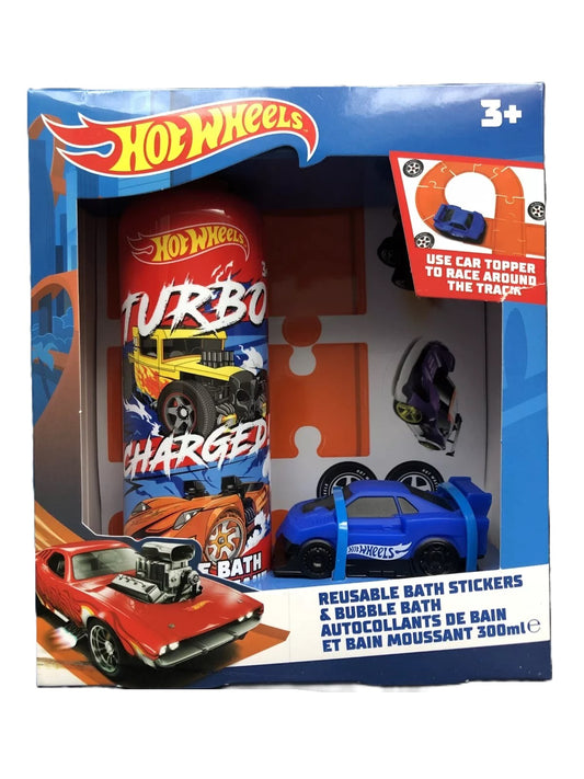 Hot Wheels Reusable Bath Stickers & Bubble Bath