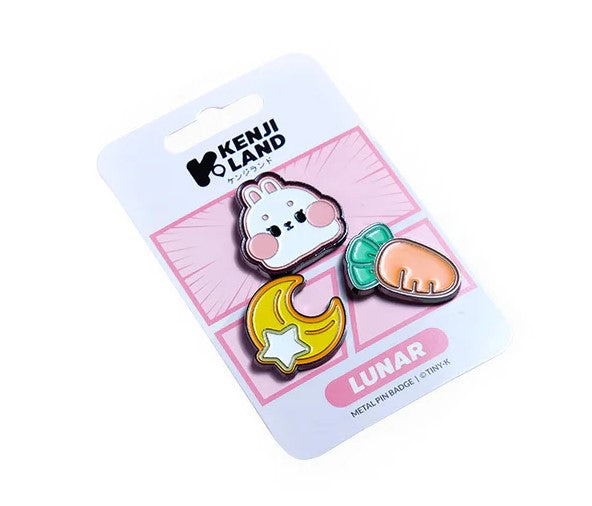 Kenji Land Tiny-K Lunar Metal Enamel Pin Badges
