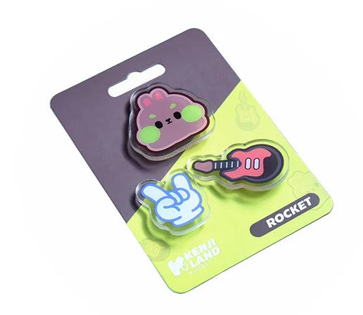 Kenji Land Tiny-K Rocket Acrylic Pin Badges
