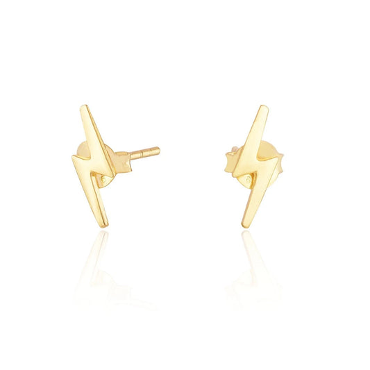 LIGHTNING STUDS - 18 CARAT GOLD PLATED 925 STERLING SILVER