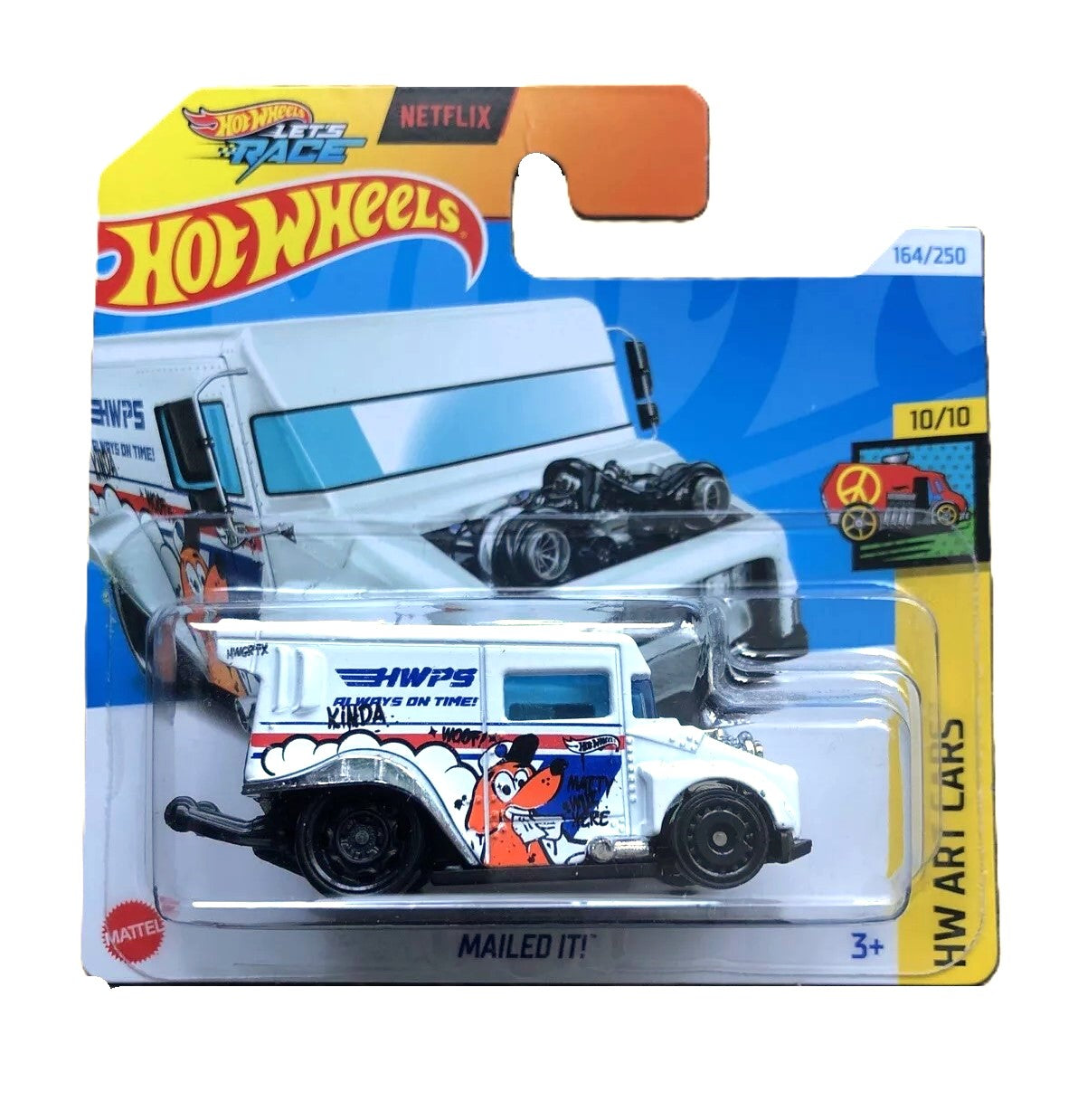 Hot Wheels Netflix Lets Race Mailed It HTD91 (HW Art Cars 10/10) 164/250