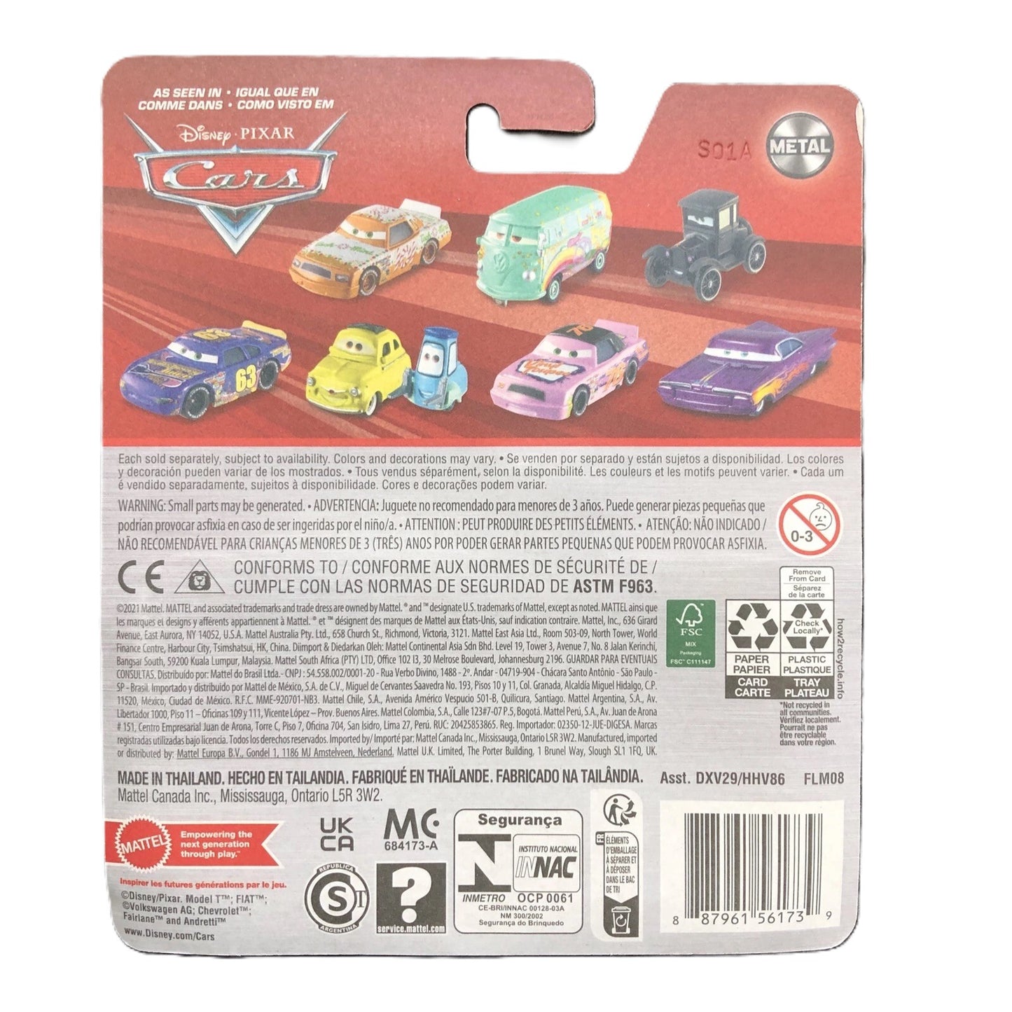 Disney Pixar Cars Mario Andretti HHV86 - FLM08