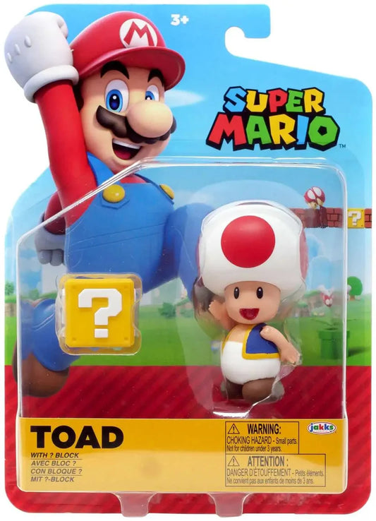 Nintendo Super Mario 4'' Toad With ? Block