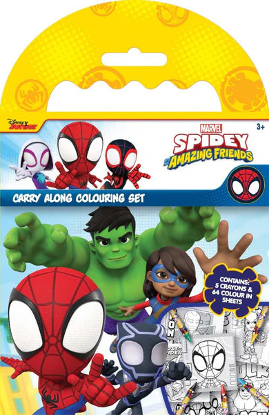 Marvel Spidey and His Amazing Friends Carry Along Colouring Set