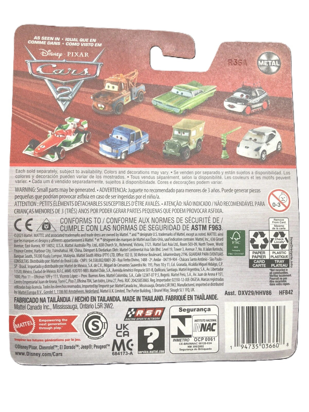 Disney Pixar Cars Mel Dorado HHV86