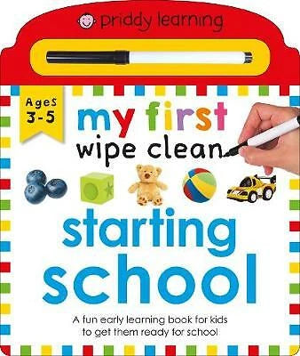 My First Wipe Clean Starting School by Roger Priddy (Board Book, 2020)