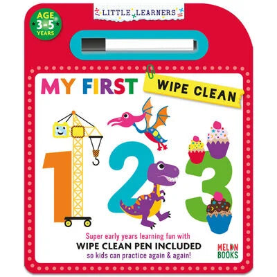 Little Learners 123: My First Wipe Clean Numbers Hardback by Melon Books