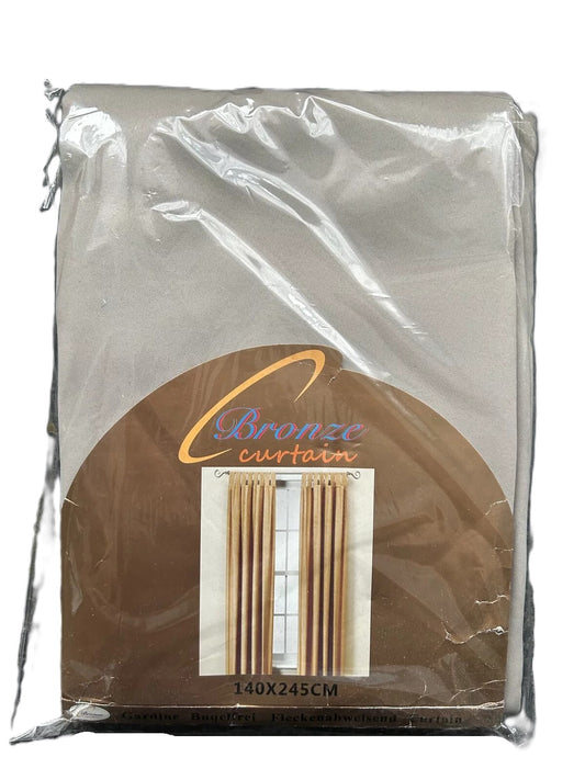 Bronze Curtain Blackout Eyelet Opaque Curtain One Panel 140 X 245 CM