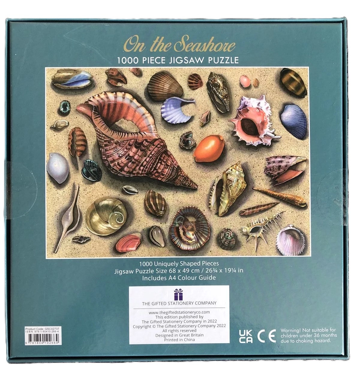 The Gifted Stationery Company On The Seashore Sea Shell Beach Scene 1000 Piece Jigsaw