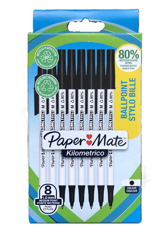 Paper Mate Kilometrico Black Ballpoint Pen Medium Point 1.0mm