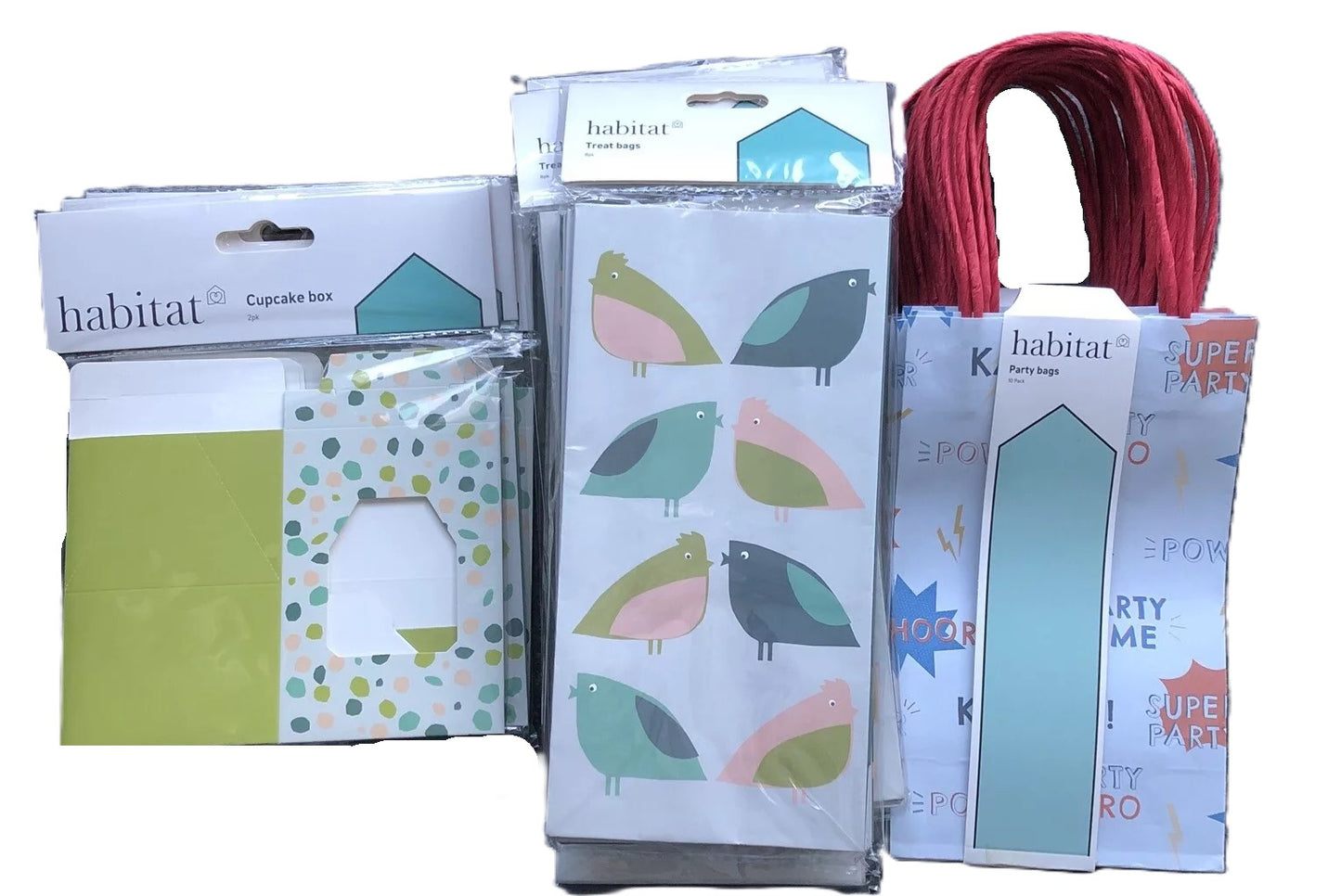 Habitat Party Treat Bags And Cupcake Boxes Lot