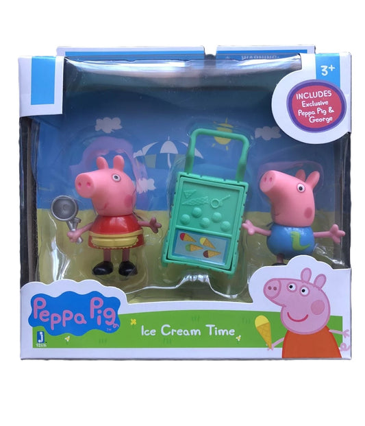Mini Peppa Pig & George Ice Cream Time Figure Playset - Peppa Pig And George
