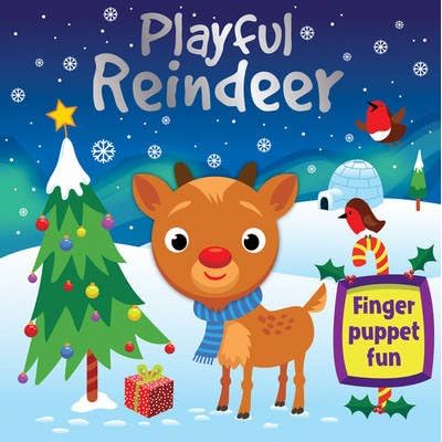 Reindeer's First Flight Board Book with Reindeer Finger Puppet