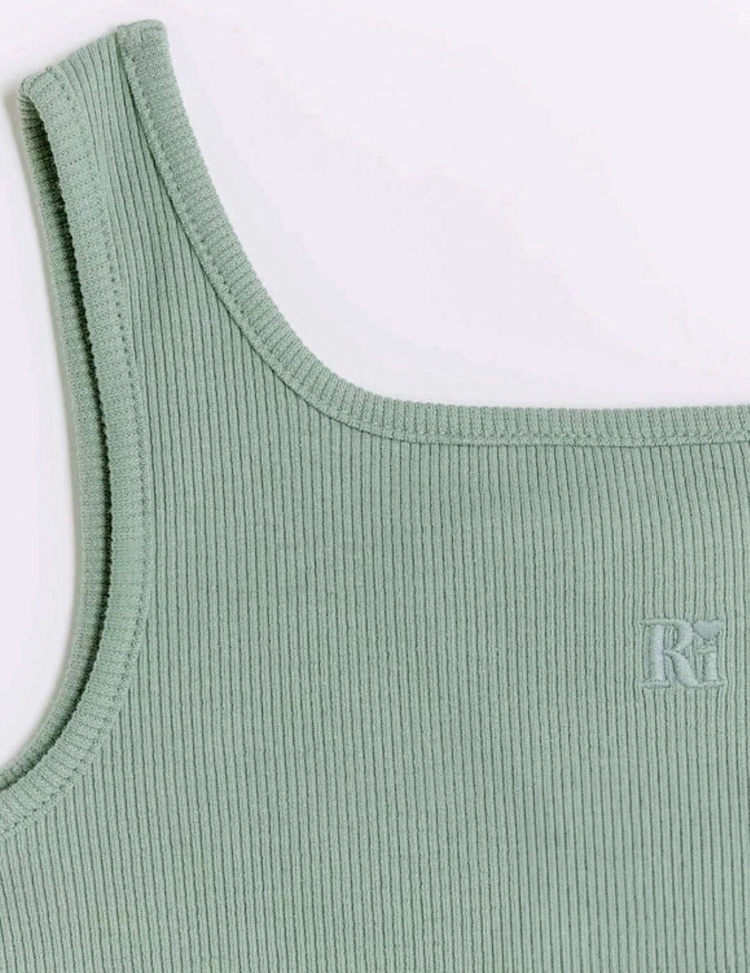 River Island Girls Cropped Top Olive