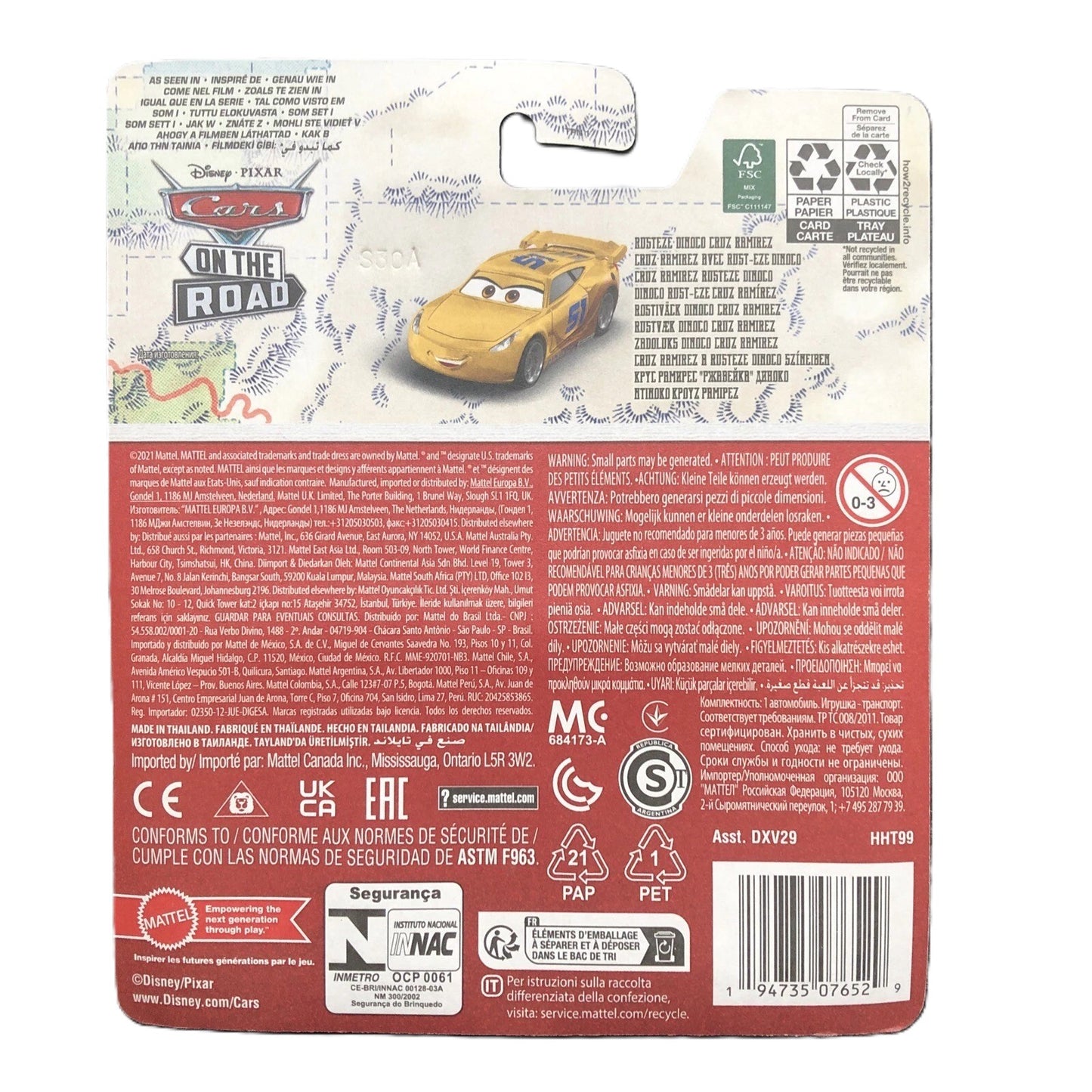 Disney Pixar Cars On The Road Rusteze Dinoco Cruz Ramirez DXV29