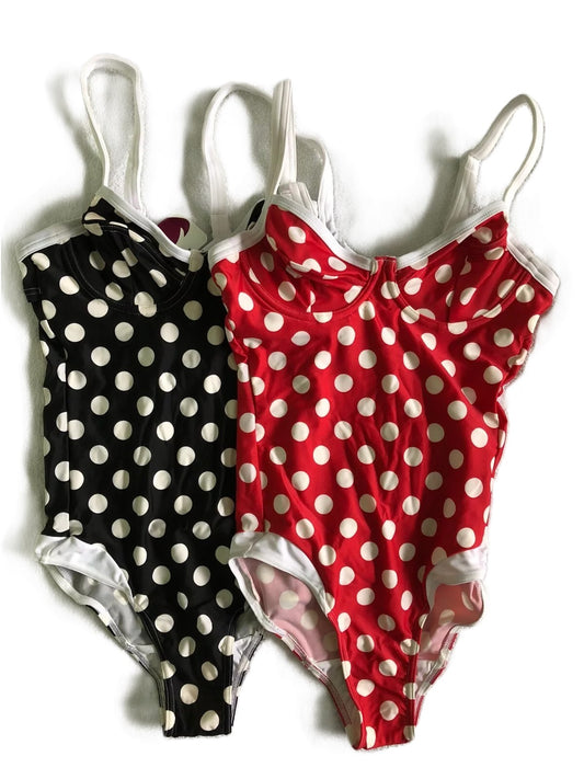 Ex-High Street Polka Dot Swimwear Size 30DD Available in Two Colours