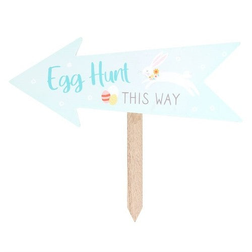 Easter Egg Hunt This Way Sign Stake