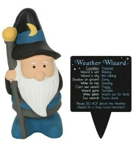 Weather Forecasting Wizard Gnome Garden Figurine