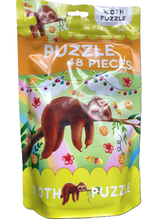 Sloth Puzzle 48 Pieces in Resealable Bag