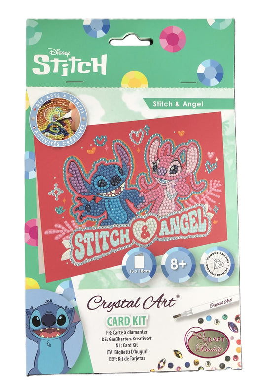 Disney Stitch Crystal Art Card Kit - Stitch and Angel