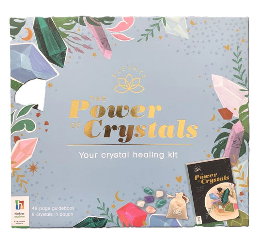 The Power of Crystals Healing Kit (48-Page Guidebook & 6 Crystals in Pouch)
