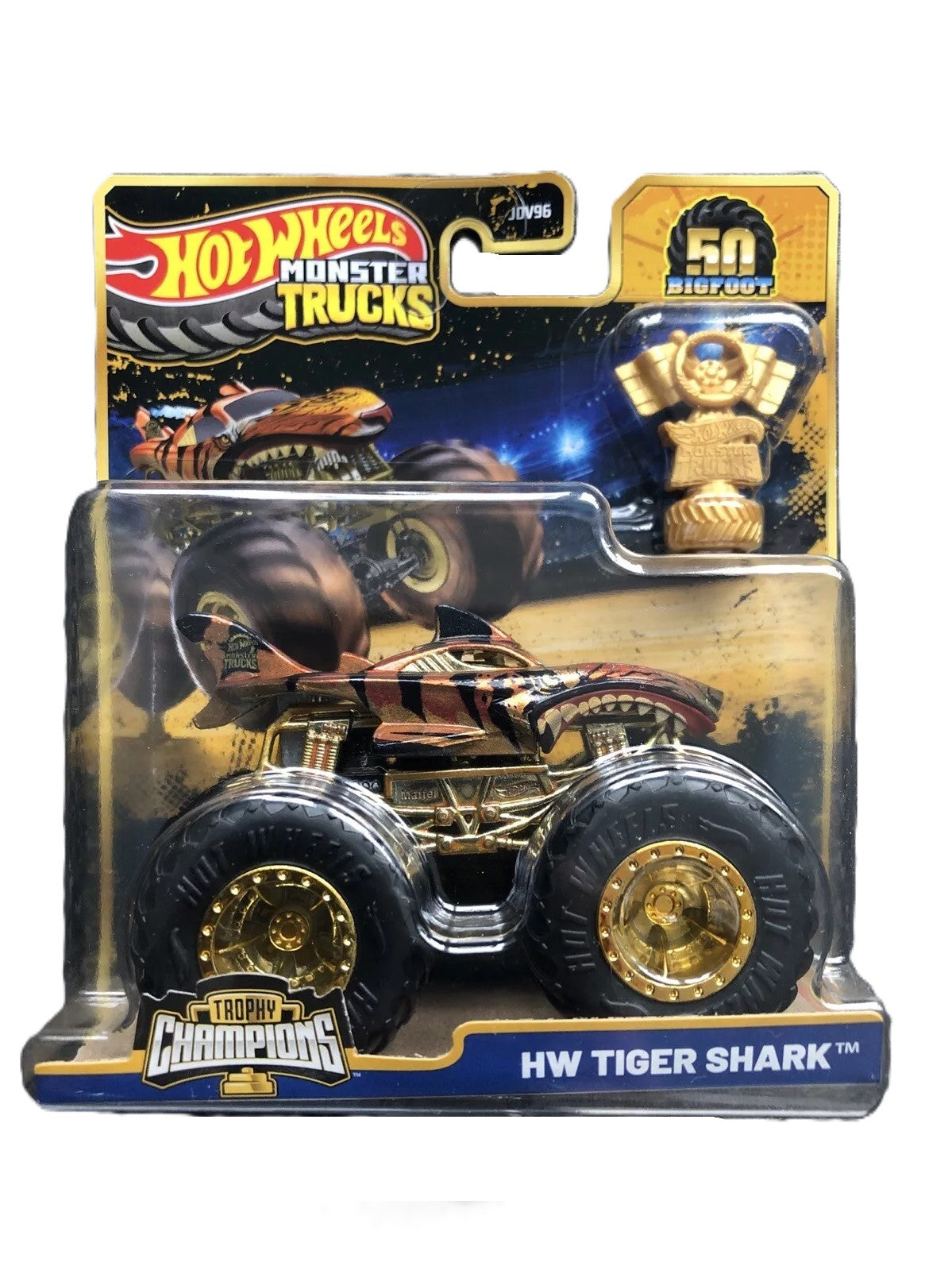 Hot Wheels Monster Trucks 50 Bigfoot HW Tiger Shark JDV96