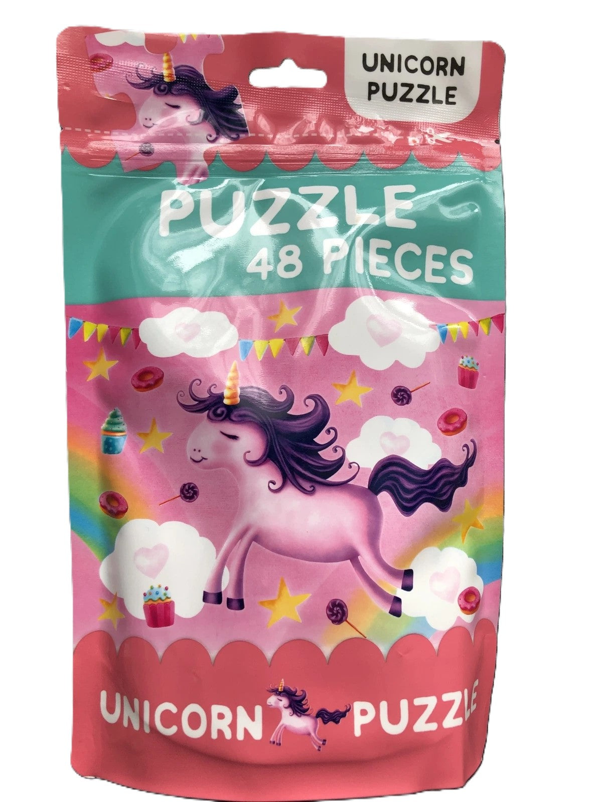 Unicorn Puzzle 48 Pieces in Resealable Bag