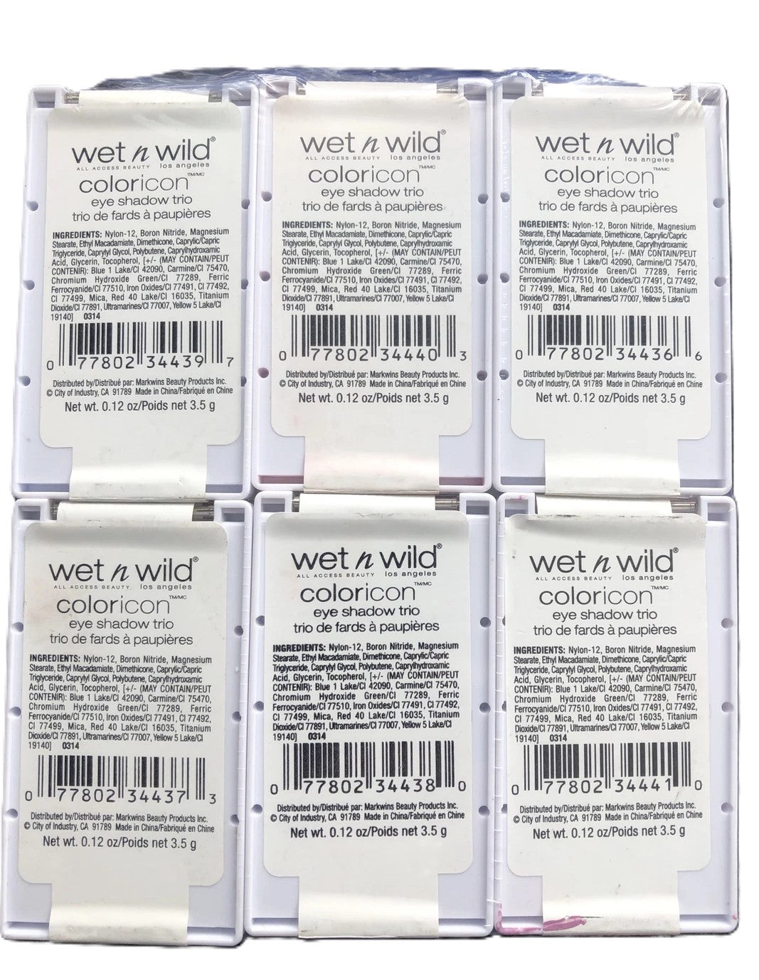 Wet N Wild Eyeshadow Trio Set (Pack Of 6)