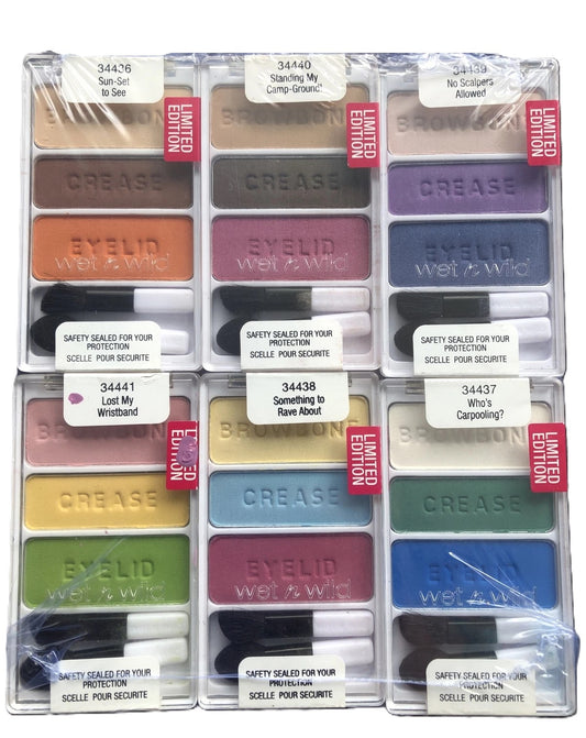 Wet N Wild Eyeshadow Trio Set (Pack Of 6)