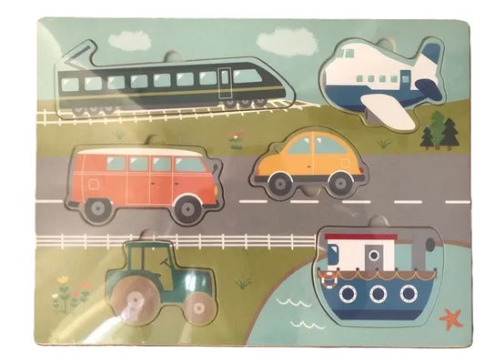 Wilko Little Steps Wooden Brum Brum Puzzle